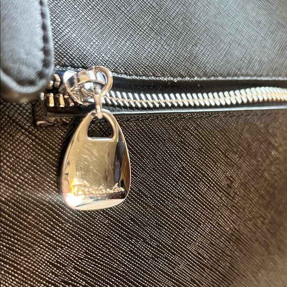 Black Laptop Bag Briefcase with Bow Charm - Picture 6 of 11